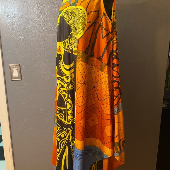 NF KAFTAN Boho African Woman Polyester Mumu Umbrella Tunic Dress - Picture 16 of 16